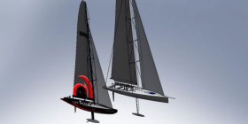 Alinghi wollte 2009 die Americas Cup Klasse Version fünf (l.) durch die AC90 ersetzen. Wird die Konstruktionsarbeit von Rolf Vrolijk doch noch realisiert? © Alinghi.com