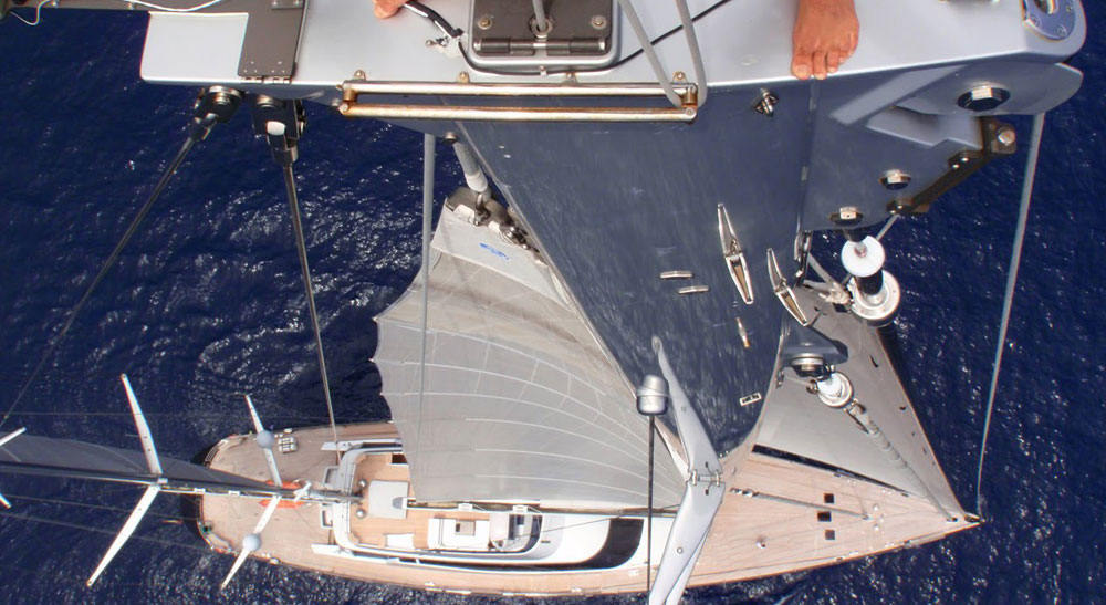 Nette Aussicht vom 57 Meter hohen Mast der "Nirvana". © Nirvana