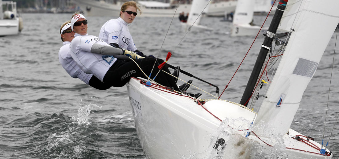 Das Hahlbrock-Team kam im quantitativ schwach besetzten Kieler Woche Match Race noch nicht gut in Fahrt. © segelbilder.de Das Hahlbrock-Team kam im quantitativ schwach besetzten Kieler Woche Match Race noch nicht gut in Fahrt. © segelbilder.de