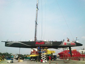 "Audi Ultra Yuuzoo" aufgebockt in Singapur. © Audi Ultra