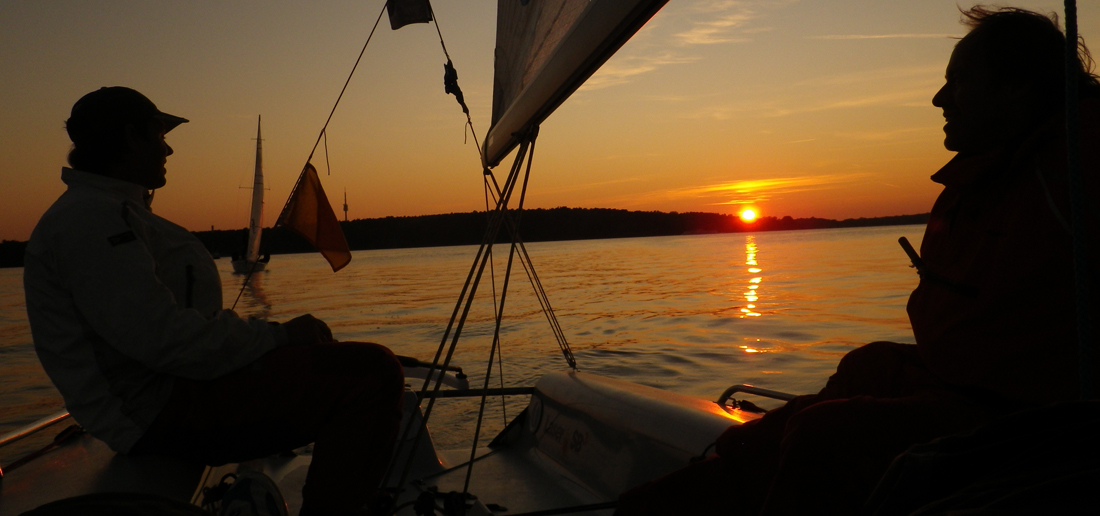 Romantisches Abendmatch auf dem Wannsee. © Sven Gauter
