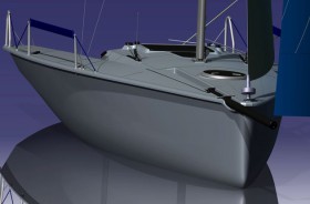 Schnittiges Sportboot von Bavaria, das problemlos getrailert werden soll. © Bavaria
