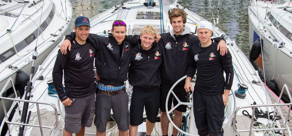 Das deutsche Jugend-Team beim Match Race am Bodensee. © Brian Carlin / AWMRT Team Germany beim Match Race