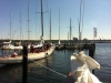 'Evaine' läuft aus dem Hafen von Düsternbrook in Kiel aus.