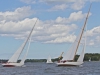 Die beiden Schwesterschiffe 'Evaine' und 'Trivia' beim Match Race.