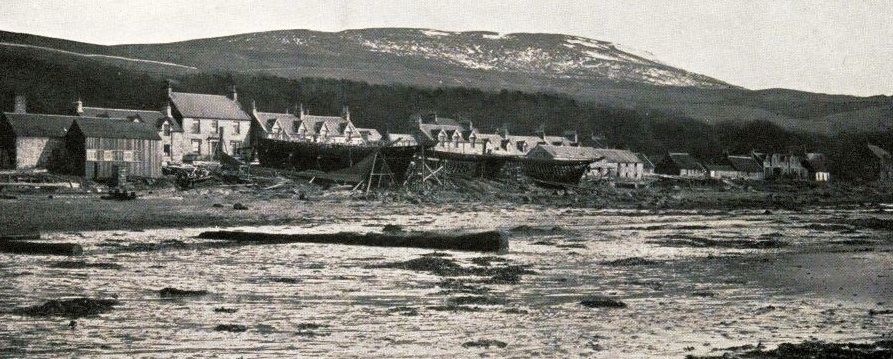 Der Strand von Fairlie war besonders im Winter ein unwirtlicher Bauplatz. Die Fife Werft im 19. Jahrhundert © Scottish Maritime Museum
