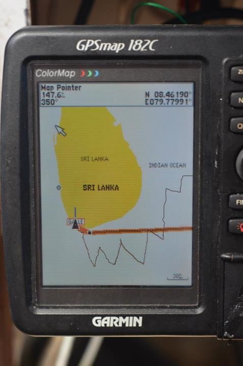 Die letzten Meilen vor Sri Lanka werden zum Zick-Zack-Kurs. Ser hoch segelt die `Marianne´ nicht. © Sailing Conductors