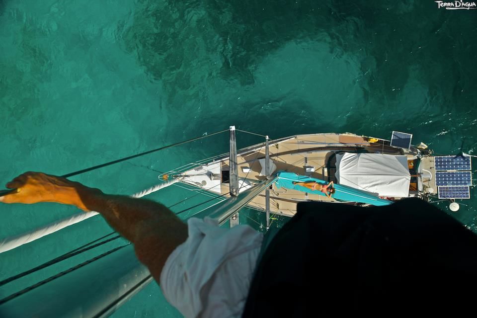 Tassio und Claudia leben den karibischen Traum auf ihrer 11,80 Meter Alu-Yacht. © Terra d´Agua