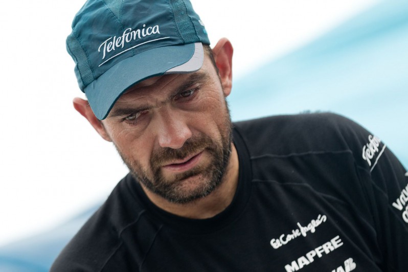 ...und 49er Vorschoter Xabi Fernandez auch noch nicht so richtig angekommen zu sein. Aber die Leistung der beiden... ©  IAN ROMAN/Volvo Ocean Race