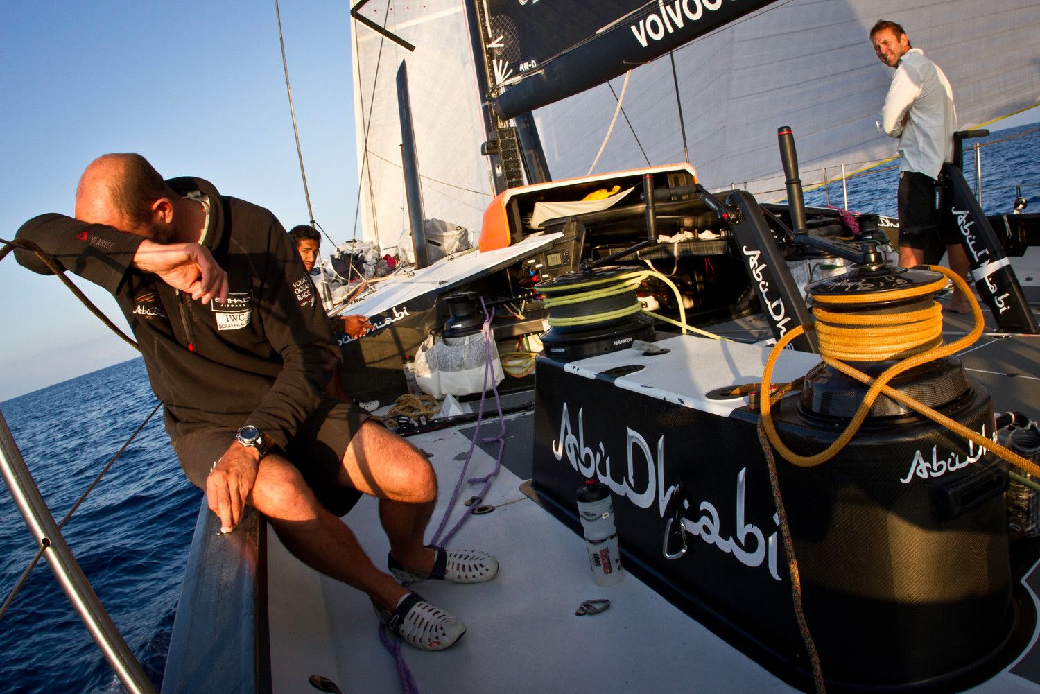 ...Von ihm gibt es die meisten Bilder, die ihn in depressiven Posen zeigen. Das Schiff fährt einfach nicht... © Nick Dana/Abu Dhabi Ocean Racing/Volvo Ocean Race