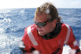 Segel-Profi Michi Müller kämpft sich am Puma-Grinder auf Rang zwei des vergangenen Volvo Ocean Races.© Sally Collinson/Puma Ocean Racing