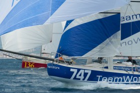Der Plattbug-Mini hebt sich mit dem Bug aus dem Wasser und kommt schnell in die Gleitphase. © James Robinson Taylor/Gran Premio d'Italia