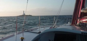 Tuscar Rock, die Wendemarke in der Irischen See. Statt nach Backbord Richtung Fastnet Rock geht es zurück nach Frankreich.© NCR