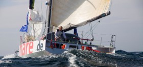 Jörg Riechers segelte mit seiner Atlantik erprobten Class40 "Mare.de" ein gutes Normandie Channel Race. © Mare