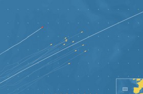 "mare.de2" liegt am Endes des Felds und kann den Nordkurs erst am Schluss noch in Platz vier umsetzen.