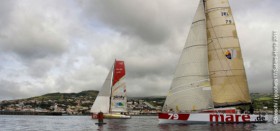 Eine Sekunde Unterschied auf der Ziellinie nach 1.400 Meilen. "mare.de2" auf Platz vier. © Breschi/Les Sables-Horta