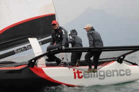 Das erfolgreichee deutsche M32-Team vom Gardasee (v.l.) Herbert Vogel, Helge und Christian Sach© Sach-Team