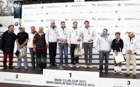 Rudi Houdek gewinnt für den Bayerischen Yachtclub vor Vincent Hösch (CY) und Achim Kadelbach (VSaW). © BMW Yachtsport
