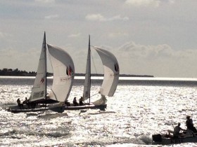 Mammut-Programm in Florida. In drei Tagen wurden 75 Rennen bis spät in den Abend durchgezogen. © Sail Sheboygan