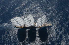 Das neuartige Dyna-Rigg der "Maltese Falcon" wurde vor dem Einsatz ausgiebig im Windtunnel getestet. © Wolfson Unit