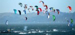 Kiteboard Fleetrace. Die Drachenflieger heben in Rio ab. © kiteboard.org