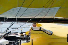 Der schweizer Mitfavorit Bernhard Stamm musste zuletzt mit vielen Ausfällen zurechtkommen. © Vendee Globe