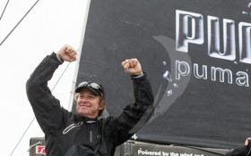 'Puma' Skipper Ken Read freut sich über ihren ersten Sieg bei den In-Port Series, der dann auch den Ausschlag für den Sieg in der Gesamtwertung der In-Port Serie gab © IAN ROMAN/Volvo Ocean Race