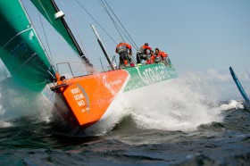 Die gute Leistungsfähigkeit bei spitzen Power Reaches war der Schlüssel zum Groupama Erfolg. © PAUL TODD/Volvo Ocean Race