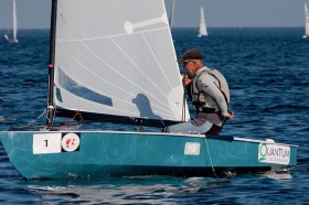 Der in Deutschland lebende Neuseeländer Greg Wilcox musste sich erst am letzten Tag geschlagen geben. © OK Class
