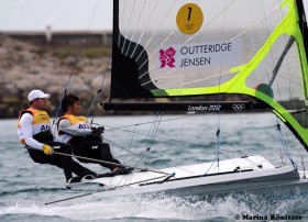 Outteridge/Jensen segeln im 49er einer anderen Liga und haben Gold vor dem Finale sicher. © Marina Könitzer Outteridge/Jensen segeln im 49er einer anderen Liga und haben Gold vor dem Finale sicher. © Marina Könitzer