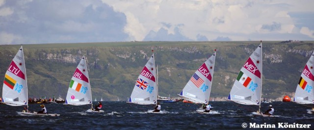 Starkes Feld. Die Laser-Radial Frauen zeigten großen Sport. Links Robert Scheidts Frau Gintare aus Litauen. © Marina Könitzer Starkes Feld. Die Laser-Radial Frauen zeigten großen Sport. Links Robert Scheidts Frau Gintare aus Litauen. © Marina Könitzer