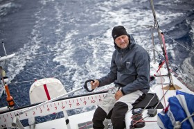 Matthias Müller von Blumencron an der Pinne seiner "Red" beim Quebec - St.Malo Race. © Andreas Lindlahr Matthias Müller von Blumencron an der Pinne seiner "Red" beim Quebec - St.Malo Race. © Andreas Lindlahr
