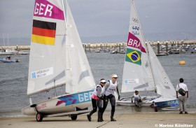 Kathrin Kadelbach und Friederike Belcher liegen vor dem Medalrace auf Platz acht. © Marina Könitzer Kathrin Kadelbach und Friederike Belcher liegen vor dem Medalrace auf Platz acht. © Marina Könitzer