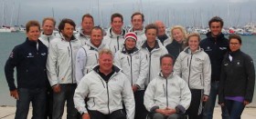 Das Sailing Team Germany bei der Verabschiedung in Kiel. © STG