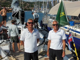 Thomas Jungblut (r.) und Niels Heyde führen die deutsche Swan60 und haben schon vor Porto Cervo geübt. © Nord Stream Race Thomas Jungblut (r.) und Niels Heyde führen die deutsche Swan60 und haben schon vor Porto Cervo geübt. © Nord Stream Race