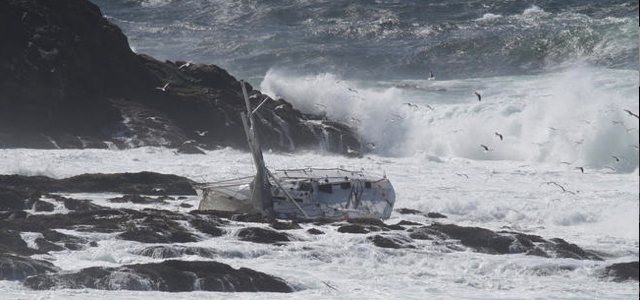 Das Wrack der Low Speed Chase auf Farrallon Island © US-department of fish