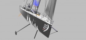 Rendering des neuen 65 Fuß One Design Volvo Ocean Racers von Farr. © Farr Design