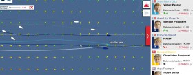 Vendée Globe Karte am 3.12. Die ersten drei haben fast auf einer Linie das erste Eistor an Steuerbord liegen lassen. Vendée Globe Karte am 3.12. Die ersten drei haben fast auf einer Linie das erste Eistor an Steuerbord liegen lassen.