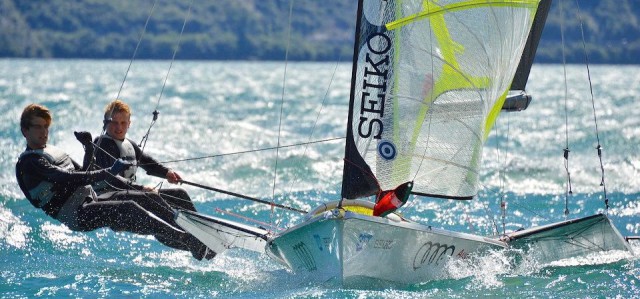 Die 49er Nachwuchscrew Justus Schmidt/Max Böhme