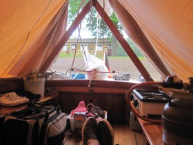 Ordnung ist das halbe Wanderjollenseglerleben © Detlef Huss Wasserwandern, Törn Segeln, Schweden, Schweriner Einheitsjolle