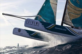 Seetüchtig auch bei hoher Welle. Rennabsagen gibt es bei den X40 nicht. Oman Air ist allerdings nicht mehr dabei. © Lloyd Images Extreme Sailing Series