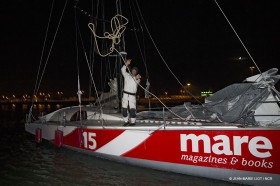 "Mare" am Ziel in Caen nach einem hart erkämpften Sieg beim Normandy Channel Race. © Jean Marie Liot/NCR "Mare" beim Normandy Channel Race