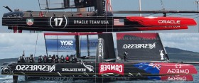 Der Vergleich Oracle vs TNZ. Schwerter und Beams sind auf gleicher Höhe montiert. © kitemare /Grenier/Cameron Der Vergleich Oracle vs TNZ.