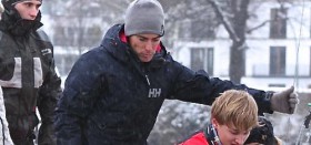 Mathew Belcher im Schneetreiben am NRV