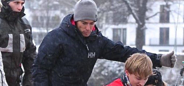 Mathew Belcher im Schneetreiben am NRV