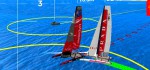 Luna Rossa und Team New Zealand kollidieren beim Match Race