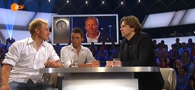 Erik Heil (l.) und Phikipp Buhl im ZDF Sportstudio mit Michael Steinbrecher. Jochen Schümann ist live zugeschaltet. Erik Heil (l.) und Phikipp Buhl im ZDF Sportstudio