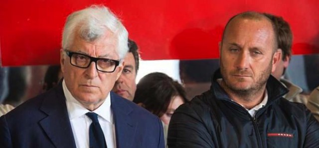 Patrizio Bertelli und Skipper Max Sirena waren schon beim vergangenen Cup sauer auf den Cup Verteidiger. © Borlenghi/Luna Rossa Patrizio Bertelli und Skipper Max Sirena
