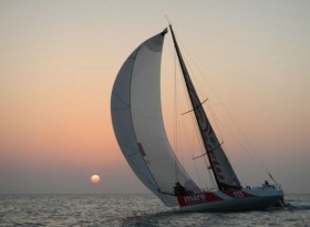 Nach dem Mini Fastnet segelt Riechers jetzt wieder seine Class 40 "Mare". © Breschi/Sables-Horta 2013 Riechers Class 40 "Mare".