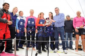 Das SCA Team, das beim Training den Speed-Rekord von Puerto Calero/Lanzarote nach Las Palma gehollt hat